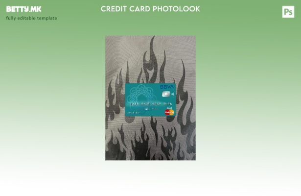 Модерен стил Аргентина BBVA банка Mastercard дебитна photolook пред шаблон